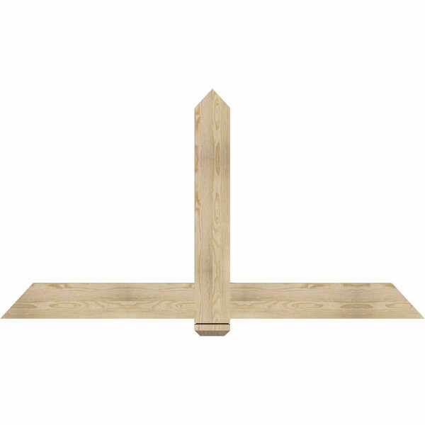 Ekena Millwork Eugene Rough Sawn Timber Gable Bracket, Douglas Fir, 72"W x 39"H x 2"D x 6"F, 13/12 Pitch GBW072X39X0206EUG00RDF - main